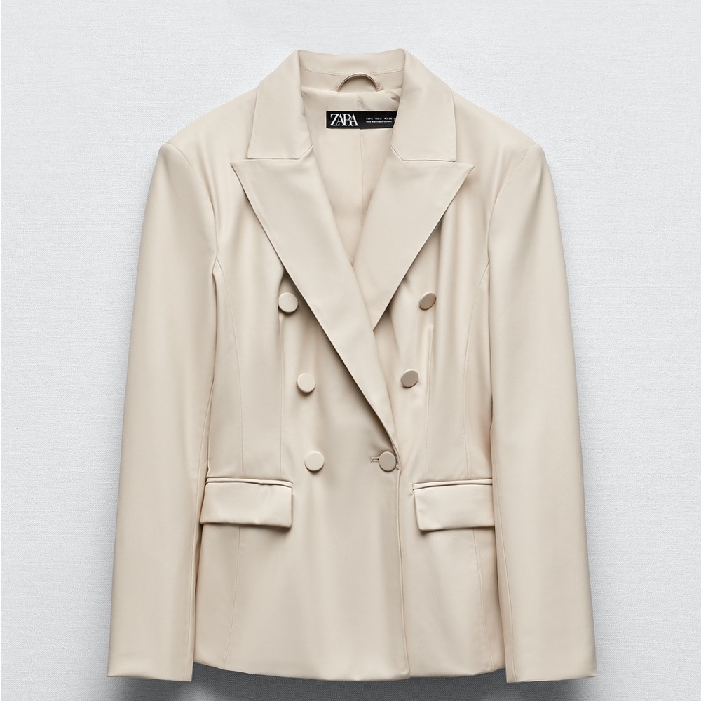Zara leather blazer